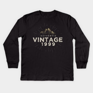 Authentic Vintage 1999 Birthday Design Kids Long Sleeve T-Shirt